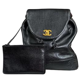 Chanel Triple Coco Backpack Black