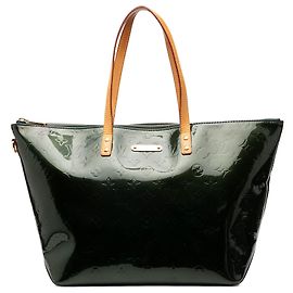 Louis Vuitton Monograma Vernis Bellevue GM Verde Verde Verde oscuro