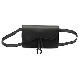 Dior Black Ultramatte Saddle Belt Bag Black
