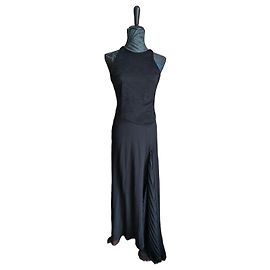 Langes schwarzes Kleid Maje Größe 36 Schwarz