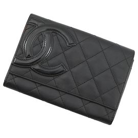 Portafoglio bi-fold Chanel Cambon Line Nero