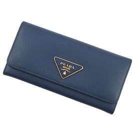 Prada Dreiecks-Langgeldbörse Blau