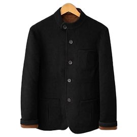 Berluti men's jacket - size L / 50 - officer collar - forest style Brown Black
