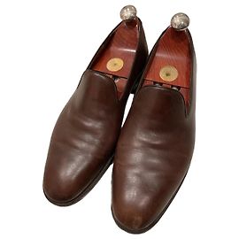 Berluti Braune Lederschuhe – Slipper - Größe UK8/FR 41,5 Braun