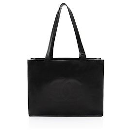 Bolso de Compras CC de Cuero Caviar Vintage Chanel Negro