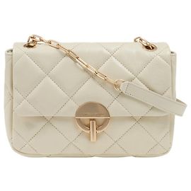 Grande Bolsa de Ombro Lua - Vanessa Bruno - Couro - Bege Marrom Bege