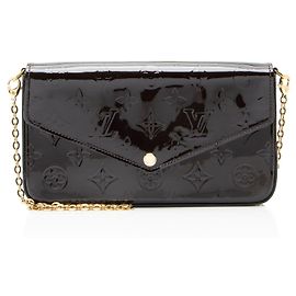 Pochette Felicie Monogram Vernis Louis Vuitton Rouge