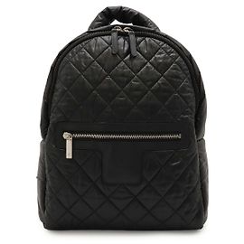 Chanel Cocoon Backpack Nylon Leather Black Black