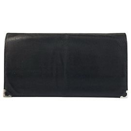 Cartier Must Line Black Leather Long Wallet Black