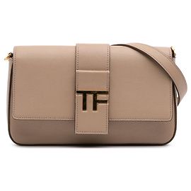 Borsa a tracolla Tf in pelle di vitello grana Tom Ford Marrone