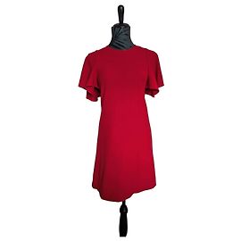 Rotes Maje-Kleid mit ausgestellten Ärmeln Größe S Rot