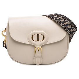 Dior Gran Bolso Bobby de Piel de Ternera Lisa Blanco