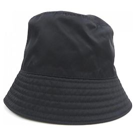 Chapéu bucket em Re-Nylon com logo triangular Prada Preto