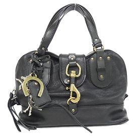 Bolsa de couro de bezerro KERALA da Chloé Preto
