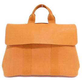 Bolso Hermès Valparaiso Toile Chevron Naranja