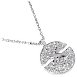 Collar Péndulo de Diamante K18WG de Chaumet Blanco