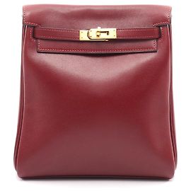 Hermès Hermes Kelly Ado PM Leder Rucksack Rot
