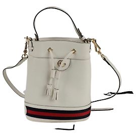Gucci Ophidia Small Bucket Tote Shoulder Bag White