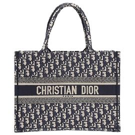 Dior Medium Tote Bag Book Blau