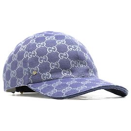 Gucci GG Canvas Denim Baseball Cap Blue