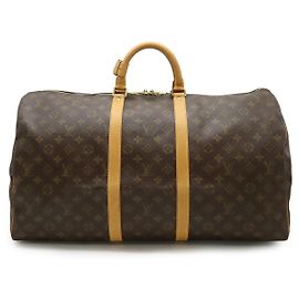 Sac de voyage Louis Vuitton Monogram Keepall 55 Marron