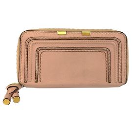 Chloé Cartera larga de cuero Chloe Marcie Rosa