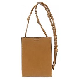Bolsa de ombro em couro de bezerro Jil Sander TANGLE WRB69146N Marrom