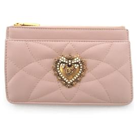 Dolce & Gabbana Dolce&Gabbana Devotion Leather Card Case Brown Beige