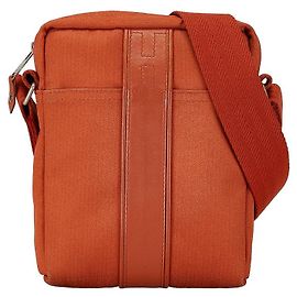 Bolsa de Ombro Hermès Acapulco Toile Chevron Laranja