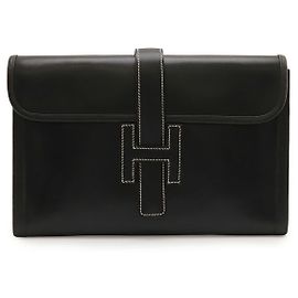 Pochette en cuir Jige PM d'Hermès Noir