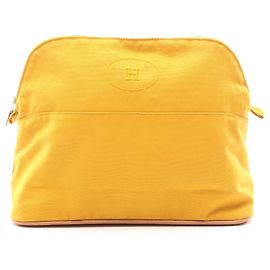 Bolso de lona Bolide 30 Hermès Amarillo Amarillo