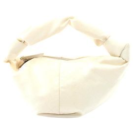 Sac à main à double nœud en nylon Bottega Veneta Blanc