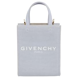 Givenchy Borsa Tote Mini Verticale con Logo Blu
