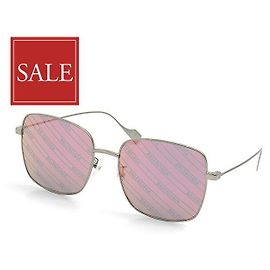 Balenciaga Metal Frame Sunglasses Brown