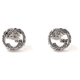 Gucci Interlocking G Silver Earrings Silvery Metallic