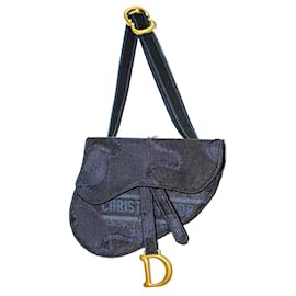 Sac Banane Christian Dior Saddle Bleu Marine et Noir