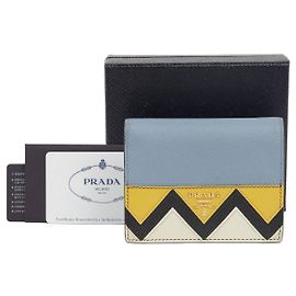 Prada Metal Logo Compact Wallet Multiple colors