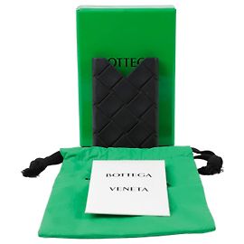 Bottega Veneta Intrecciato Card Case Black