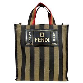 Fendi Pecan Tote Bag Brown Khaki