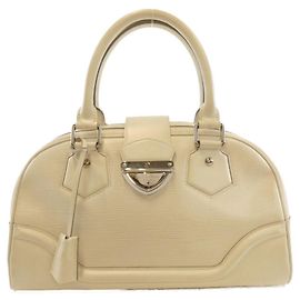 Louis Vuitton Epi Bowling Montaigne GM Handbag Eggshell