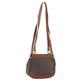Loewe Anagram em couro PVC Marrom