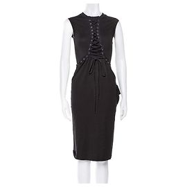Vestido Negro midi Christian Dior vintage