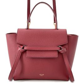 Céline Celine Nano Leather Belt Bag Red