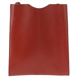 Hermès Hermes Onimaitou Handbag Leather Dark red