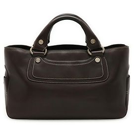 Céline Borsa Boogie di Celine in pelle marrone scuro Marrone scuro