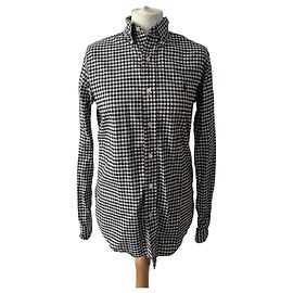 Polo Ralph Lauren Camicia a quadri vichy nera e bianca Nero Bianco