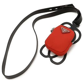 Custodia per smartphone in gomma rossa Prada con tracolla Rosso