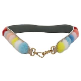 Fendi Pom Pom Strap You Shoulder Strap Leather and Fur Multiple colors
