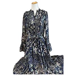 Robe longue imprimée Zadig & Voltaire Multicolore Bleu foncé