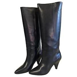 Autre Marque Samsoe Samsoe - Schwarze Lederstiefel Schwarz